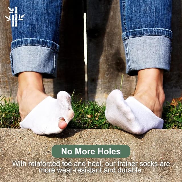 Detalle de Bamboo trainer socks No Show 72% bamboo