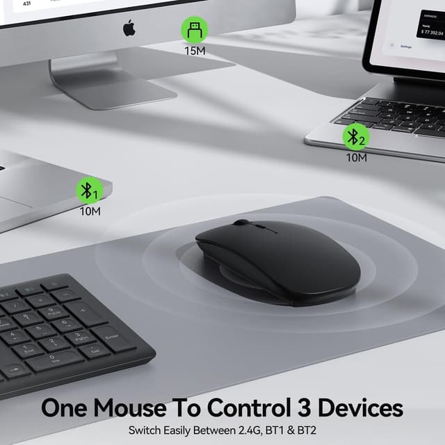 Detalle 2 de TECKNET Bluetooth Mouse 4800 DPI wireless mouse