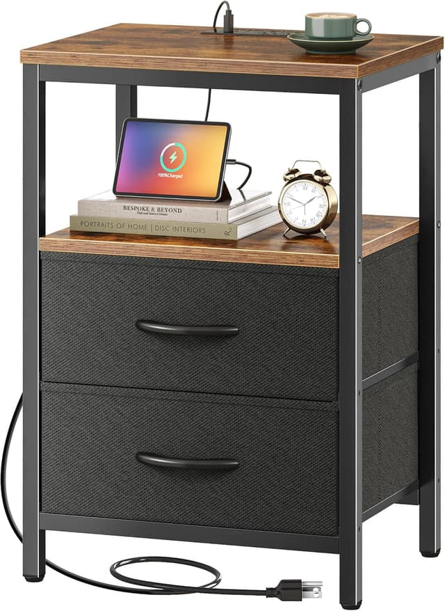 Detalle de Huuger Nightstand with Charging Station
