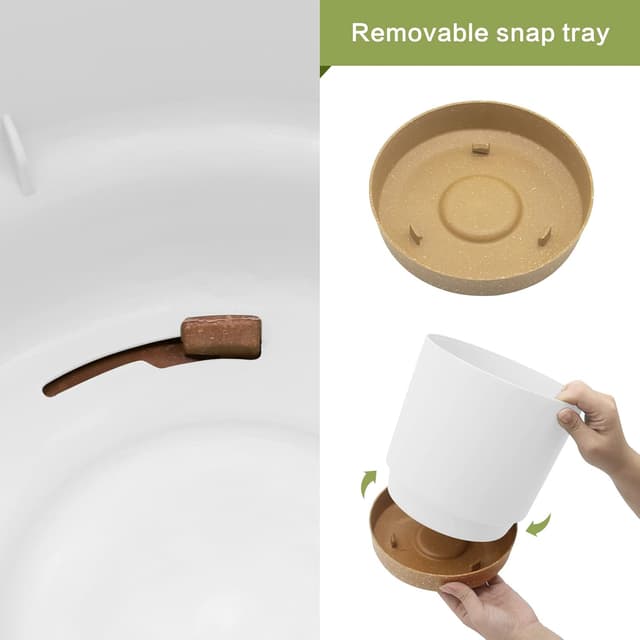 Detalle de QCQHDU Bumentöpfe 2er Set 20,5 cm