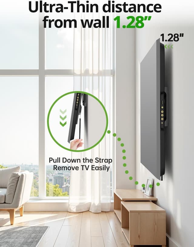 Detalle de USX MOUNT Tilting TV Wall Mount for 37"–95" TVs (Up to 132 lbs) — Low Profile, VESA up to 600x400