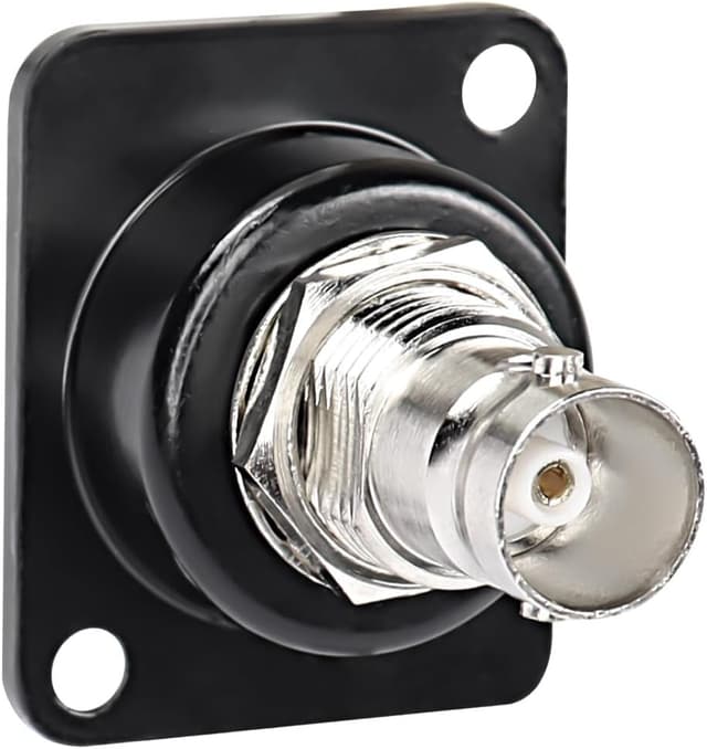 Detalle de XMSJSIY D-Type BNC panel mount connector (female-to-female feed-through) for SDI video coax