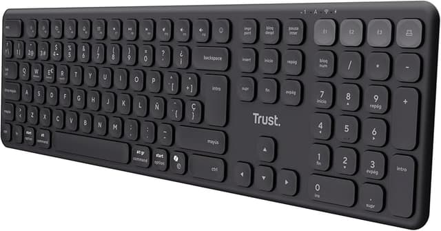 Detalle de Trust Vaiya Teclado inalámbrico multidispositivo recargable 55% ♻️⌨