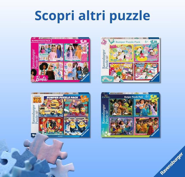 Detalle de Ravensburger Unicorni Magici 4 Pack puzzle bambini (5 anni) da 100 pezzi