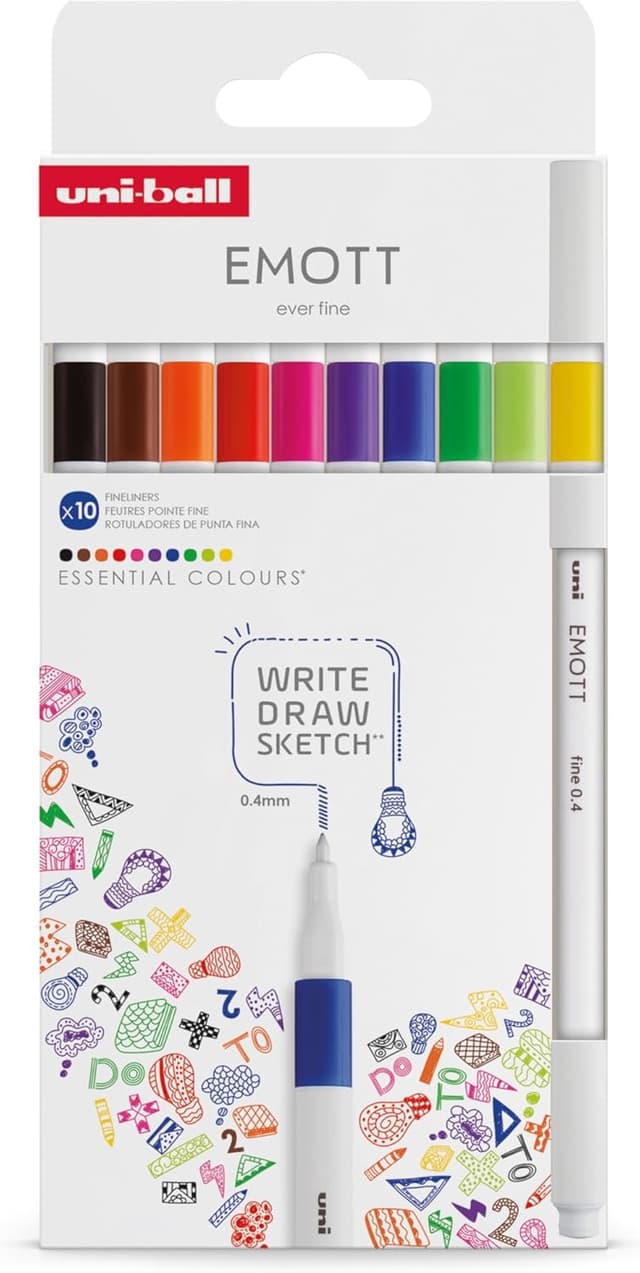 Detalle de Uni-ball EMOTT Estuche 10 marcadores