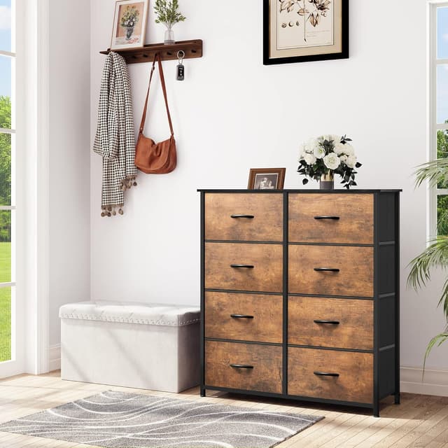 Thumbnail 4 de YITAHOME Cajonera de Tela con 8 Cajones y Parte Superior en Madera