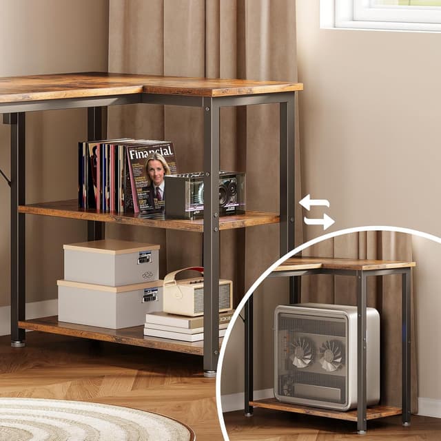 Detalle 2 de Coleshome Gaming Tisch Eckschreibtisch 100x70 cm