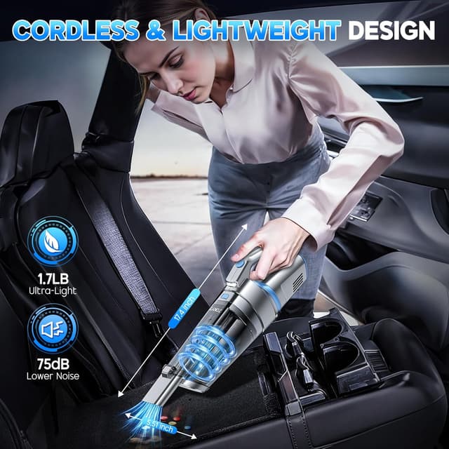 Thumbnail 6 de JONYJ Handheld Vacuum Cordless 400ml