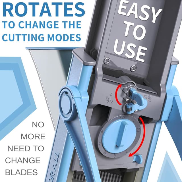 Thumbnail 3 de ONCE FOR ALL Upgrade Safe Mandoline Slicer Plus, Adjustable 1️⃣ 🥒