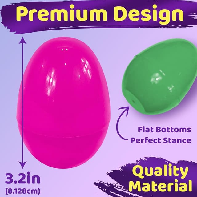 Detalle 2 de stargo 50 Pack Large Plastic Easter Eggs