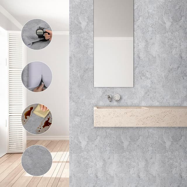 Thumbnail 6 de Hode Klebefolie Möbel Grau 30×300 cm – Betonoptik, selbstklebend und wasserabweisend