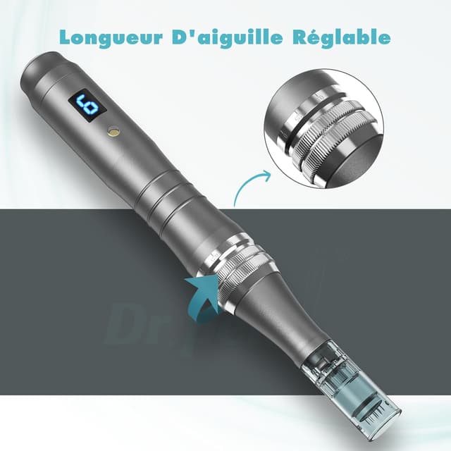 Detalle de Dr. Pen Ultima M8 stylo microneedling sans fil, avec 20 cartouches de remplacement (visage)