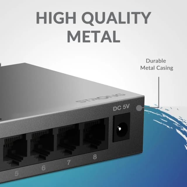 Detalle 2 de Strong SW8000M Switch Gigabit 8 puertos 🖧