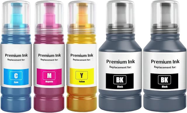 Detalle de Multipack inchiostro compatibile E102 (5-Pack, 2 Nero + Ciano/Magenta/Giallo) per stampanti serie ET-2700/ET-2850/ET-3700/ET-4750/ET-15000