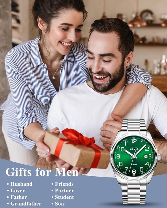 Thumbnail 4 de CIVO Montre Lecture Facile Argent