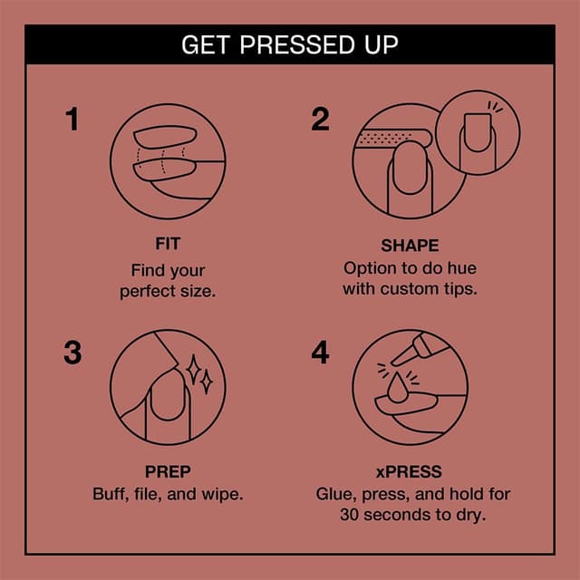 Detalle 2 de OPI xPRESS/ON Press-On Nails kit โ 24 pcs ๐