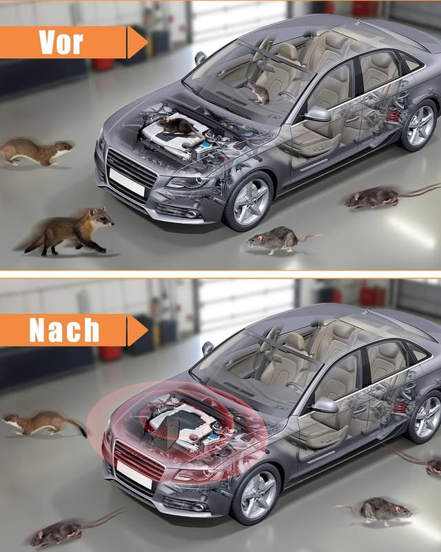 Thumbnail 6 de HAZENS Marderschreck Auto mit Blitzlicht 14–60 kHz