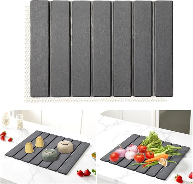 Imagen de Alfombrilla Diatomita 40 x 30 cm Gris oscuro en OfertitasTOP