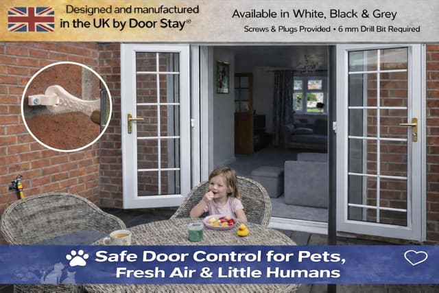 Thumbnail 4 de (2-Pack) Door Stay Patio Stay 14 cm Hook & Eye