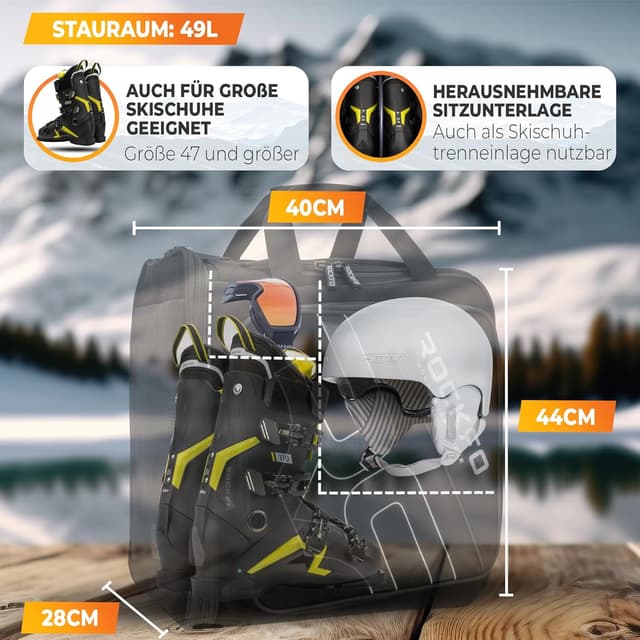 Thumbnail 6 de ROCKRO Skischuhtasche 49L mit Helmfach