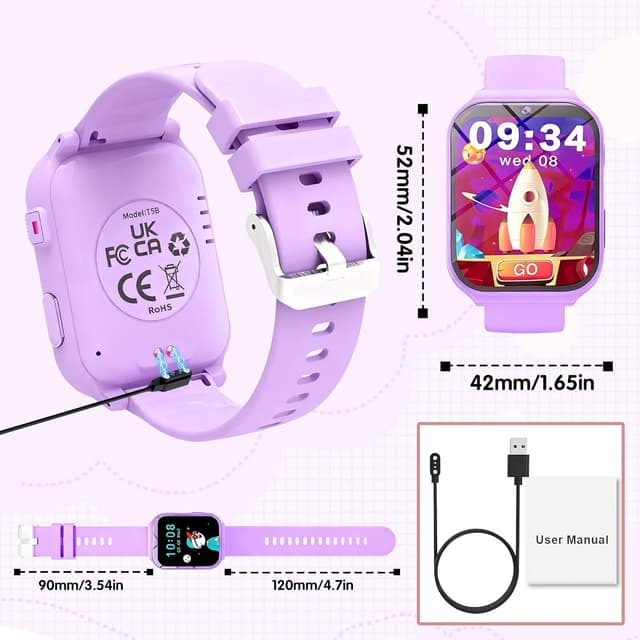 Thumbnail 6 de Kids Smart Watch with Sports: 1.8" HD smartwatch for boys and girls (IP68) with pedometer, sleep monitor & games