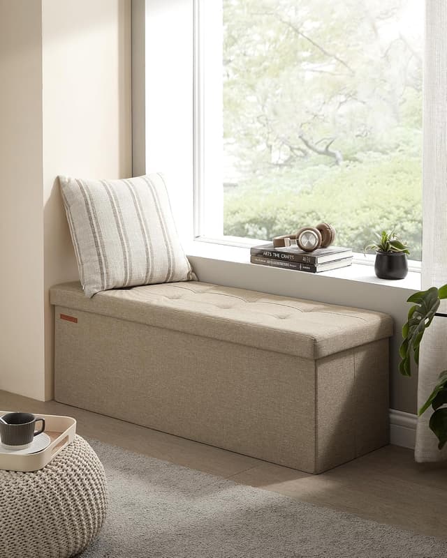 Detalle 2 de SONGMICS MAZIE Cassapanca 38 x 110 x 38 cm