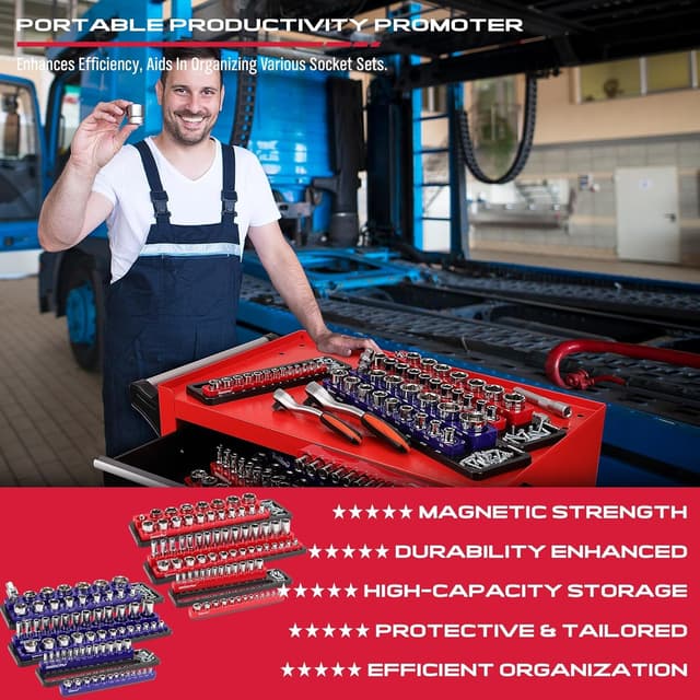 Thumbnail 6 de SEDY Magnetic Socket Holder 6-Piece Set