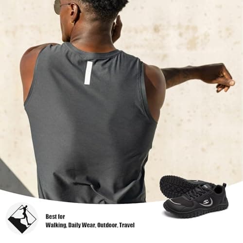 Detalle de HOBIBEAR zapatos barefoot para mujer con caja de dedos ancha y suela cero drop