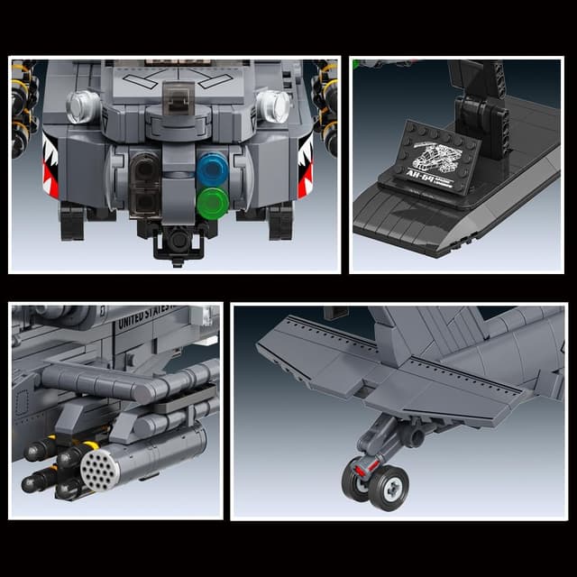 Thumbnail 6 de MISINI M8023 AH-64 Apache Langbogen Blockset im Maßstab 1:35 (1.383 Teile)