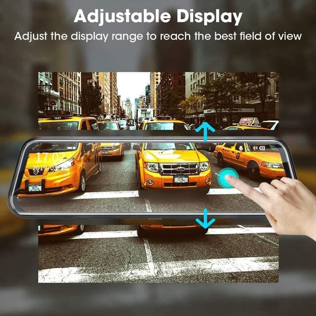 Thumbnail 5 de Jansite 10" Mirror Dash Cam 1080P dual camera