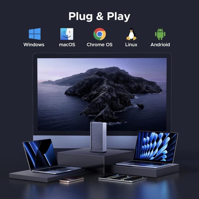 Detalle 2 de UGREEN 40Gbps M.2 NVMe SSD Enclosure, 3848MB/s