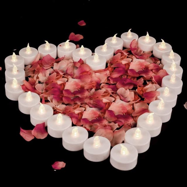 Thumbnail 6 de Battery Operated Tea Lights Candles 50 Pack Flameless Flickering Tealights (Warm White)