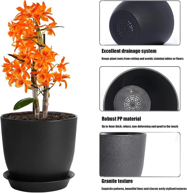 Thumbnail 2 de PROFIKLA Plastic Plant Pots Set 3 — 20cm