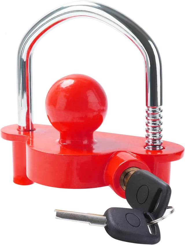 Imagen de Tevlaphee Trailer Ball Lock Hitch Coupler 2 Keys en OfertitasTOP