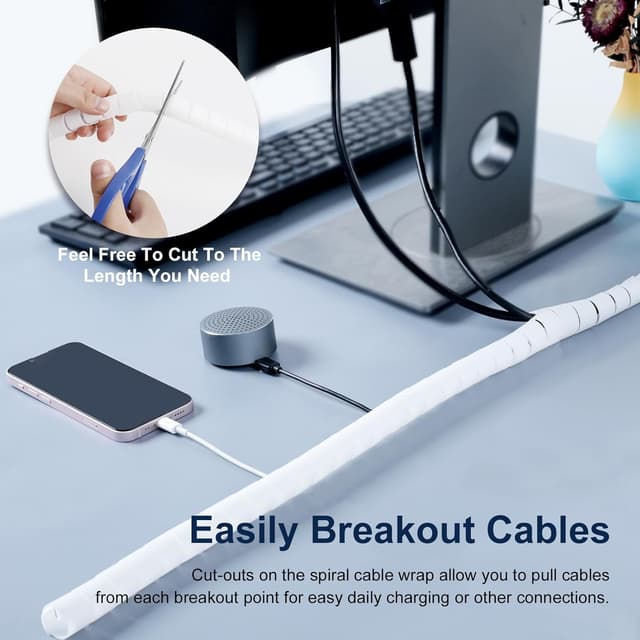 Detalle 2 de Romon Cubre Cables Espiral 22–28 mm