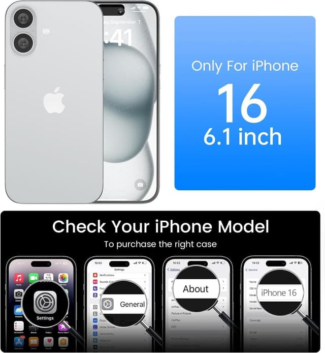 Detalle 2 de OLEPHY Funda Transparente con Correa para iPhone 16