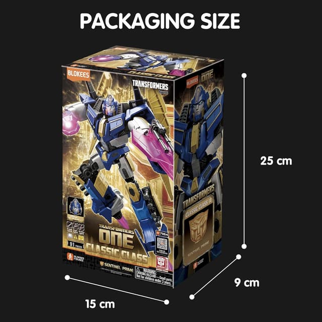 Detalle de BLOKEES Transformers Classic Class 14 Sentinel Prime collectible figure with light-up eyes