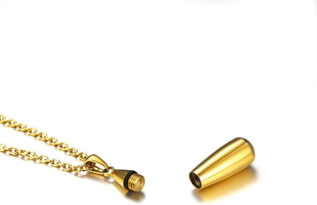 Detalle de Richsteel Memorial Halskette mit Tropfen-Anhänger aus 316L-Edelstahl