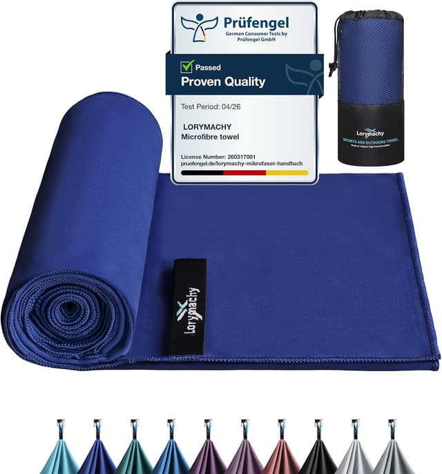 Detalle de Microfibre Towel 90×180cm Silver-ion infused (Plush 250 GSM) – Quick-dry beach & gym towel