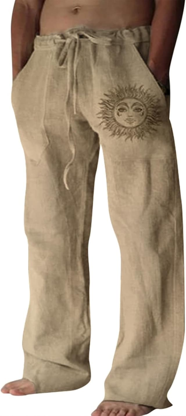 Detalle de Puimentiua Leinenhose Herren mit 95% Baumwolle