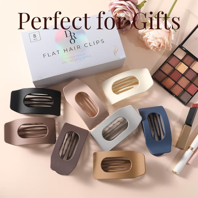 Thumbnail 6 de Flat Hair Clips 3.86in 8 Pack 💇♀