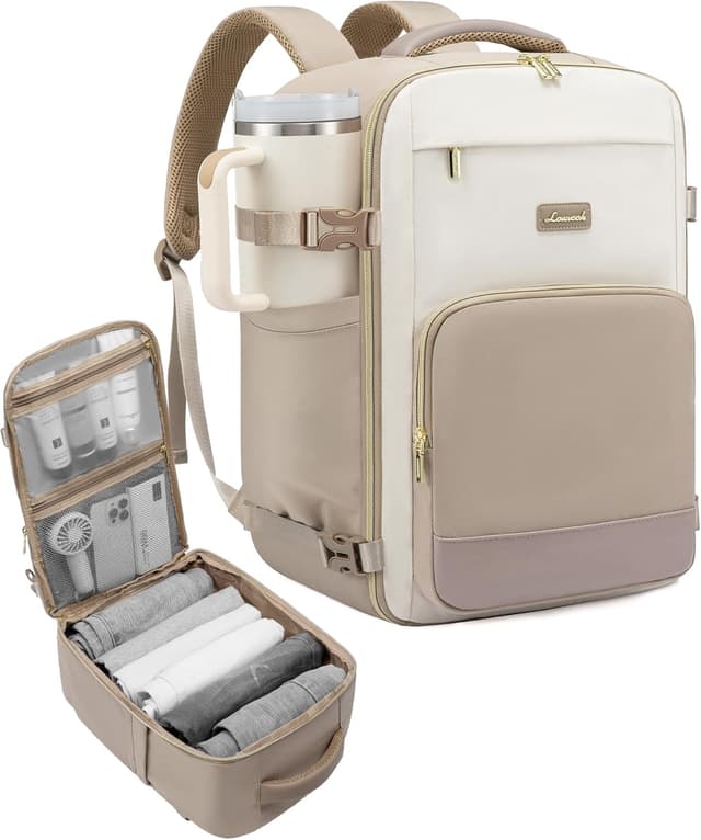 Detalle de LOVEVOOK Ryanair Handgepäck 40x30x20 cm Khaki Beige