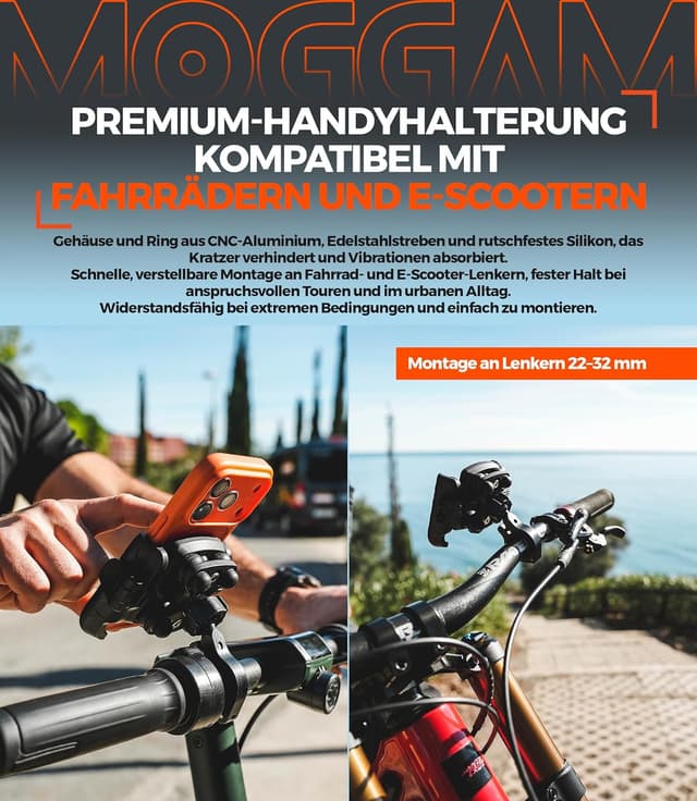 Thumbnail 6 de MOGGAM Handyhalterung Motorrad Antivibration
