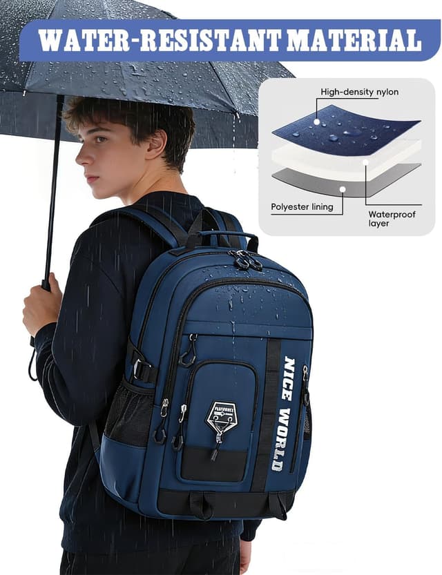 Detalle de Zaino Amythe per Ragazzo Adolescente impermeabile e leggero, capacità 29L per PC 15.6
