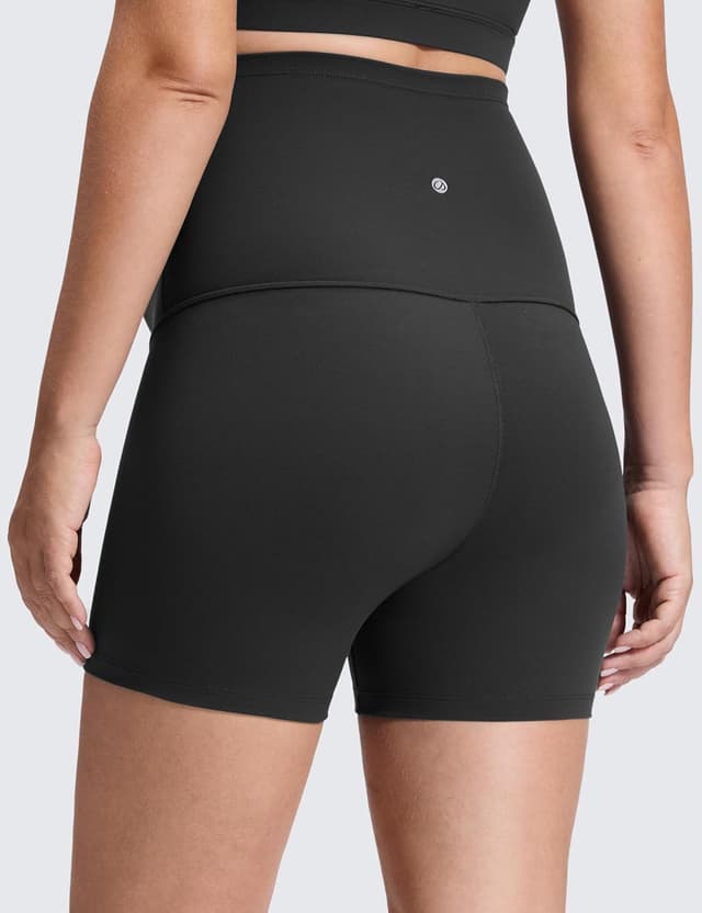 Detalle de CRZ YOGA Butterluxe Short de maternité femme super doux (sur le ventre, taille ultra haute, 15 cm)