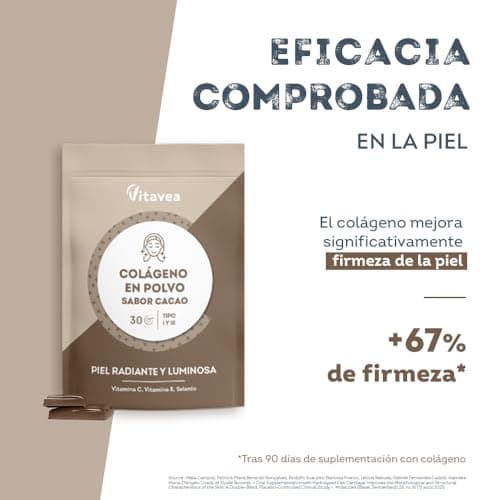 Thumbnail 6 de Vitavea Colágeno Hidrolizado en Polvo Sabor Cacao 🍫 5000mg