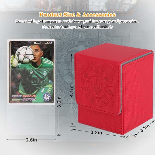 Detalle 2 de Arkeiliy Card Deck Box 4-Pack (110+ storage) with Card Sleeves