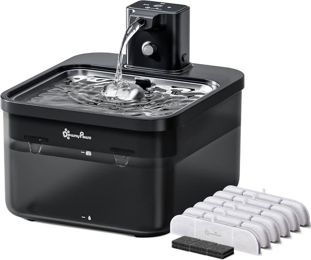 Detalle de DownyPaws 2,5L Trinkbrunnen für Katzen 4000mAh 💧🐱