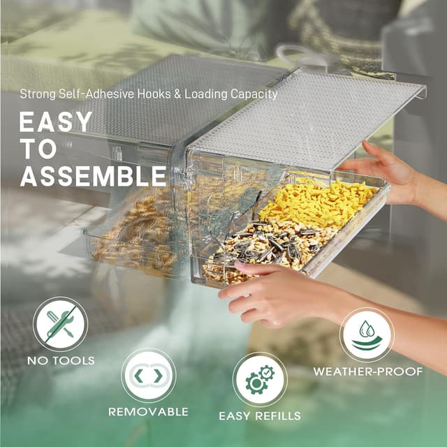 Thumbnail 6 de SUNALLY Window Bird Feeder, 100% Clear