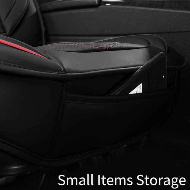 Detalle de HChengkikz Nappa Leather Front Car Seat Covers (2-Pack) — Waterproof, Universal Fit, Airbag Compatible